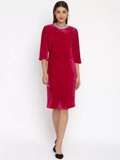 Velvet Sheath Dress - image 3