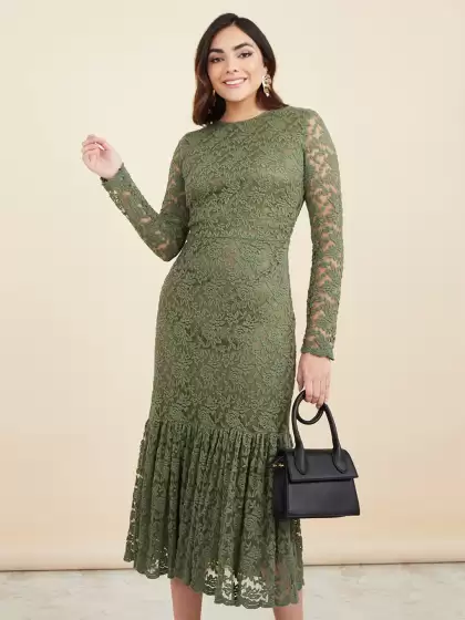Drop-Waist Midi Dress - image 3