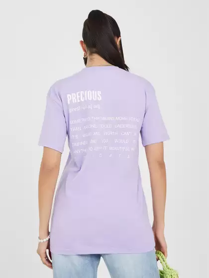 Women Typography Printed Loose T-shirt - image 3