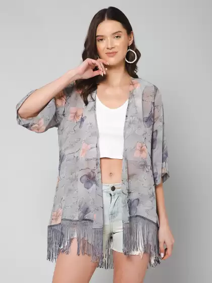 Women Printed Shrug - image 3