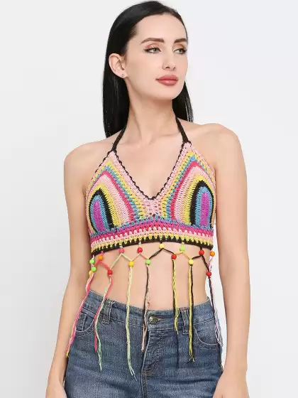Women Crochet Swim Tops - image 3