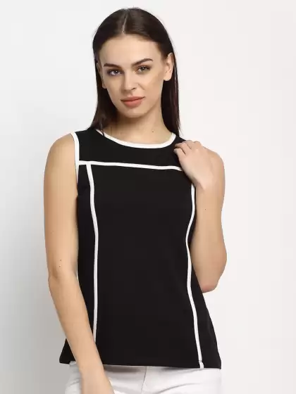 Sleeveless Pure Cotton T-shirt - image 3