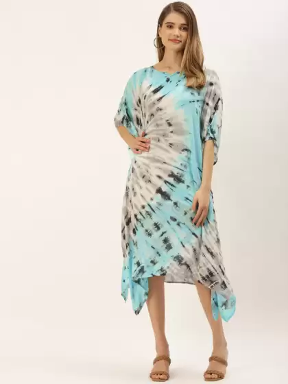 Tie and Dye Kaftan Midi Dress - image 3