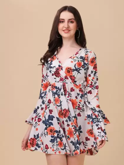 Printed Wrap Dress - image 3