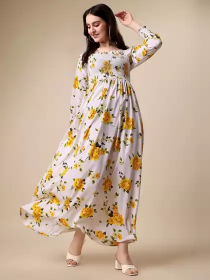 Floral Printed Maxi Dress - image 3