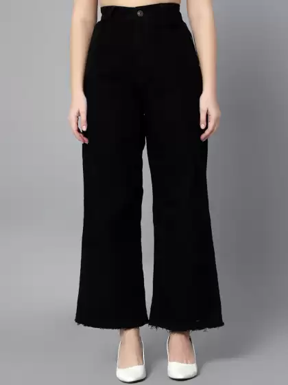 Women Wide Leg High-Rise Jeans - image 3