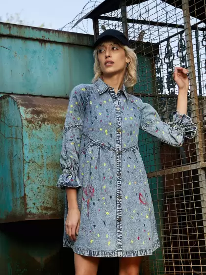 Floral A-Line Dress - image 3