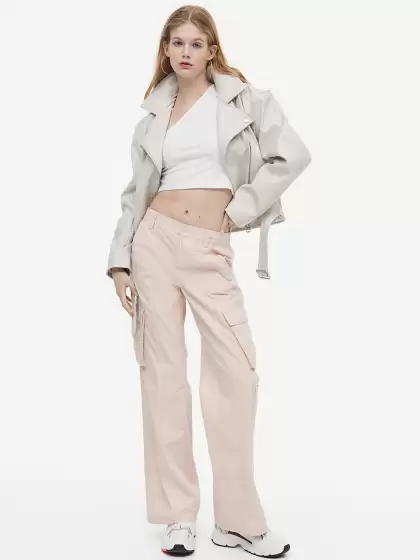 Women Canvas Cargo Trousers - image 3