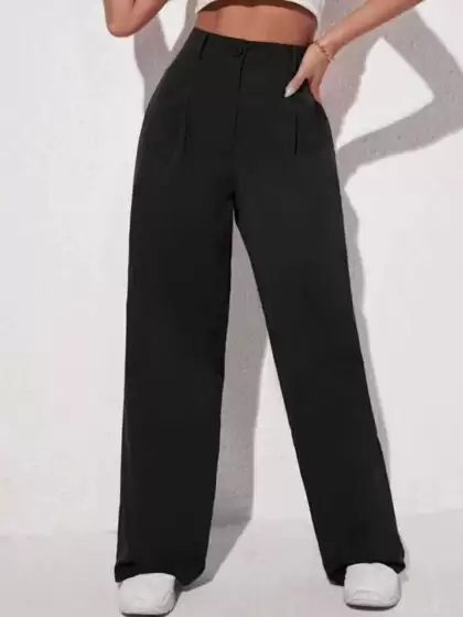 Women Pleated Parallel Trouser - image 3