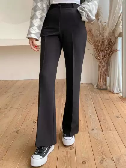 Women Loose Fit High-Rise Trousers - image 3