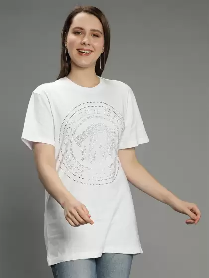 Embellished Cotton T-shirt - image 3