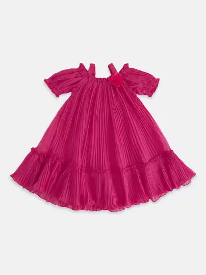 Girls Embellished A-Line Dress - image 3