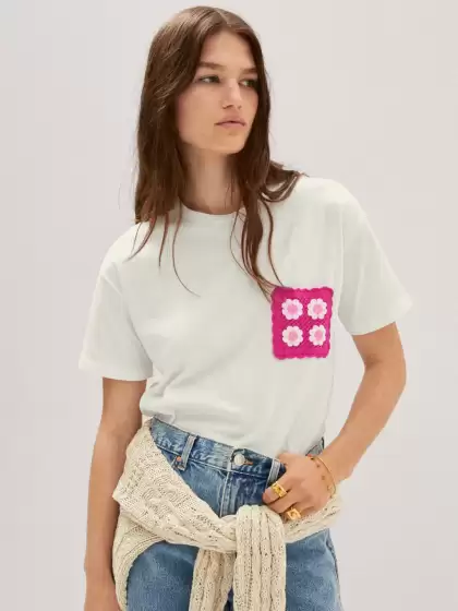Crochet Pocket T-shirt - image 3