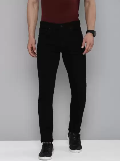 Men Mid Rise Dark Shade Jeans - image 3