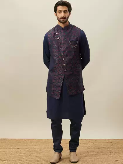 Men Printed Kurta with Pyjamas - image 3