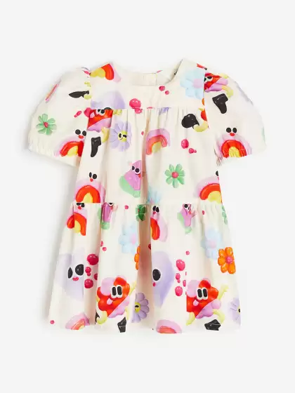 Girls Puff-Sleeved Dress - image 3