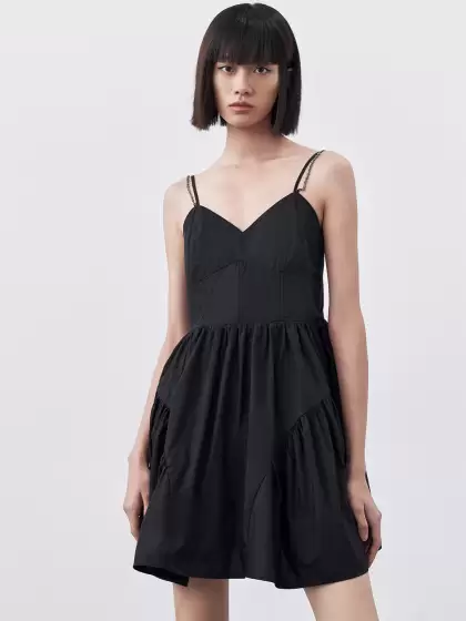 Structured A-Line Mini Dress - image 3