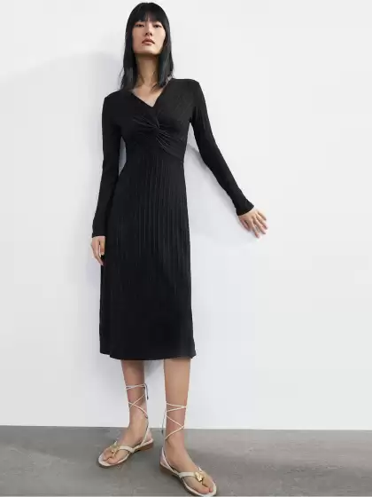 Twisted Front Midi Dress - image 3