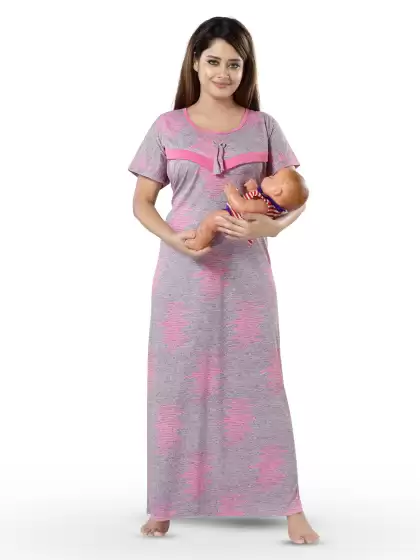 Printed Satin Nightdress - image 3
