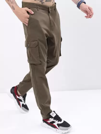 Men Mid-Rise Slim Fit Cargos - image 3