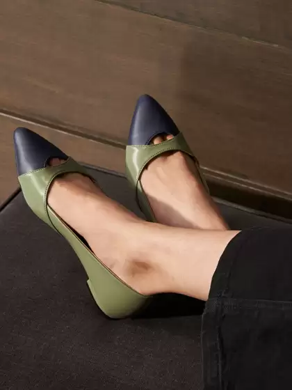 Women Colourblocked Ballerinas - image 3
