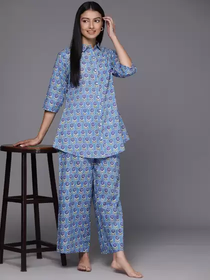 Women Floral Print Night suit - image 3
