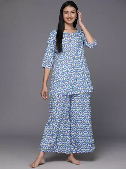 Women Floral Print Night suit - image 3