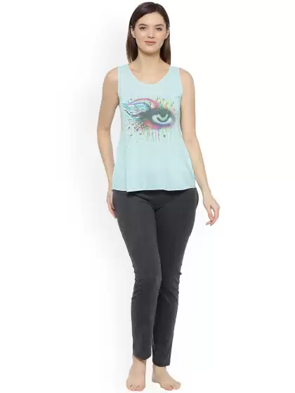 Women Printed Night Suit - image 3