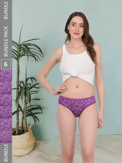Women Pack Of 6 Hipster Briefs - image 3