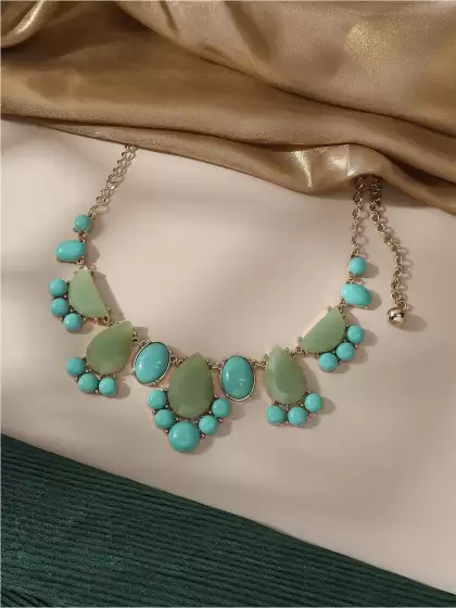 Gold-Plated Statement Necklace - image 3
