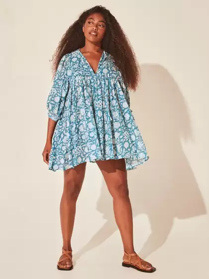 Floral Print A-Line Dress - image 3