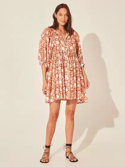 Printed Fit & Flare Dress - image 3