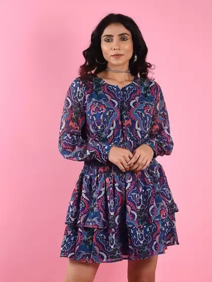Animal Print Fit & Flare Dress - image 3