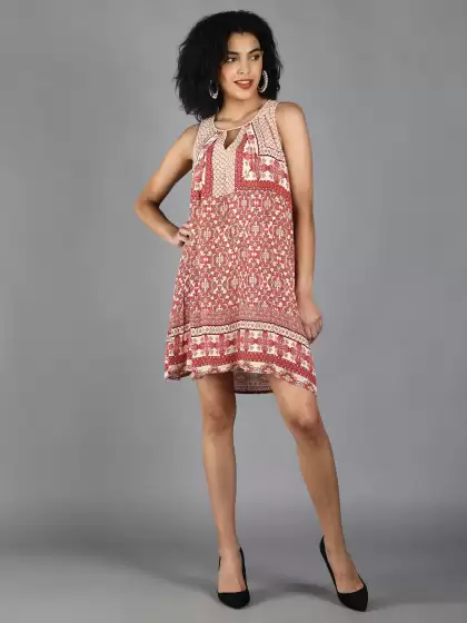 Printed A-Line Dress - image 3