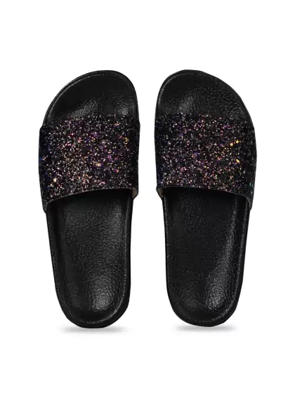 Women Embellished Sliders - image 3