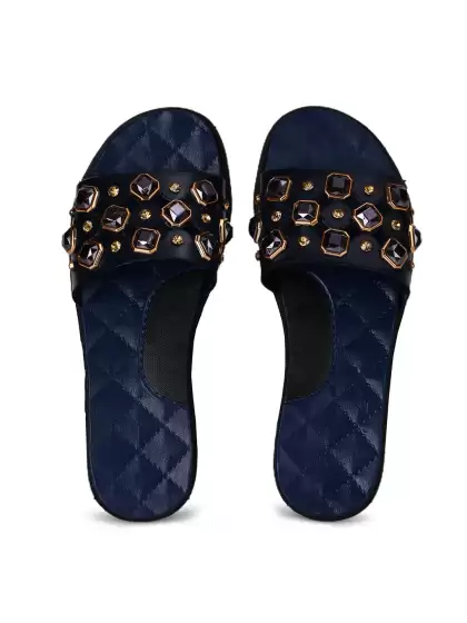 Women Embellished Sliders - image 3