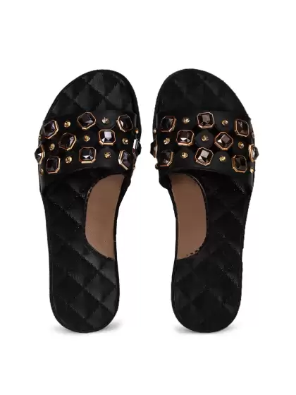 Women Embellished Sliders - image 3