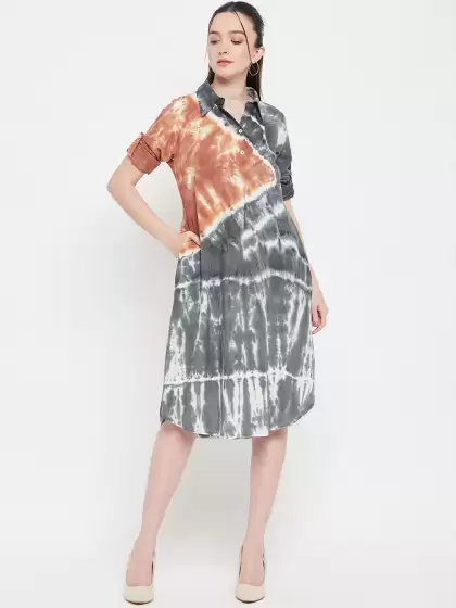 Print A-Line Dress - image 3