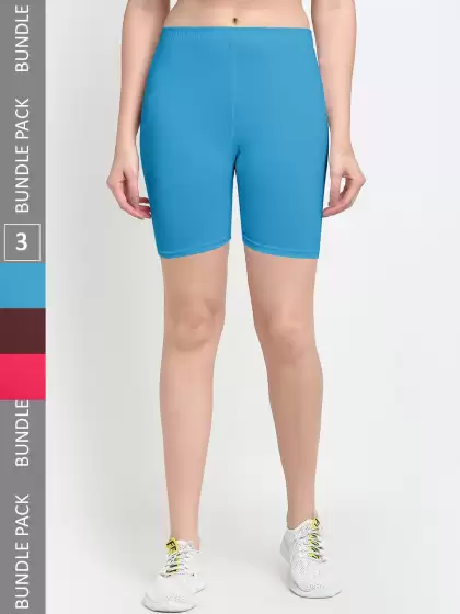 Women Pack Of 3 Sports Shorts - image 3