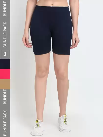 Women Pack Of 3 Sports Shorts - image 3