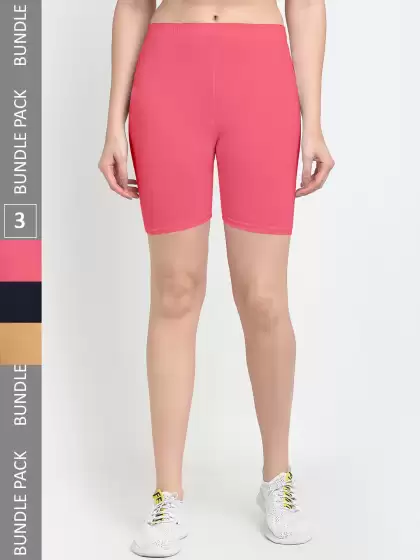 Women Pack Of 3 Yoga Shorts - image 3