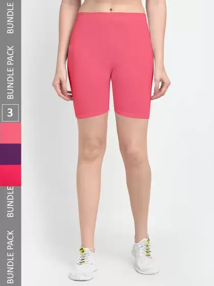Women Pack Of 3 Sports Shorts - image 3
