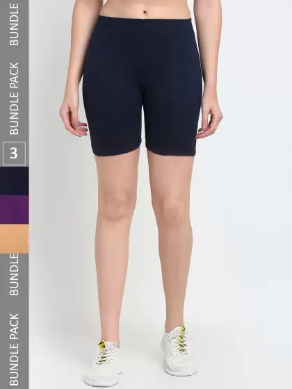 Women Pack Of 3 Yoga Shorts - image 3
