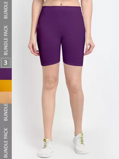 Women Pack Of 3 Yoga Shorts - image 3