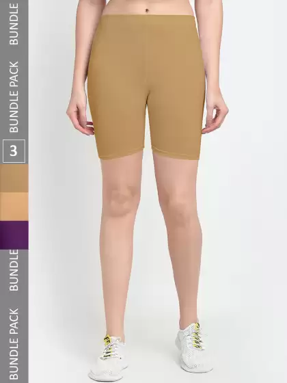 Women Pack Of 3 Yoga Shorts - image 3