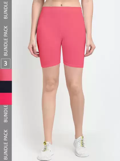 Women Pack Of 3 Yoga Shorts - image 3