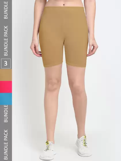 Women Pack Of 3 Yoga Shorts - image 3