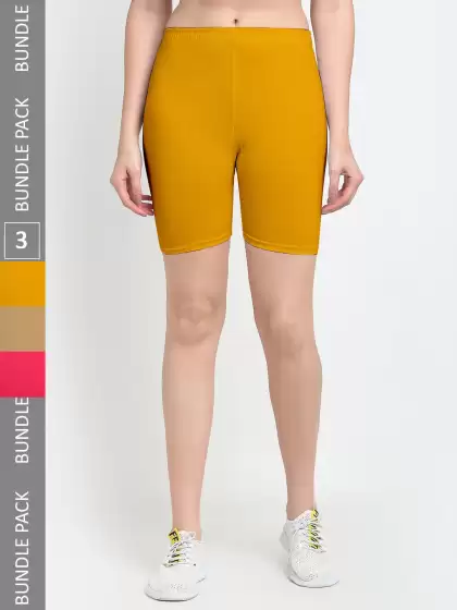 Women Pack Of 3 Sports Shorts - image 3