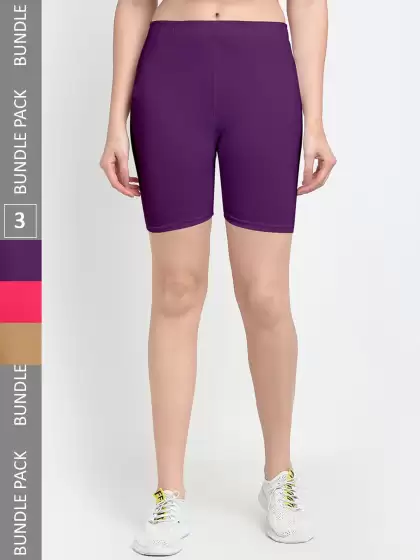Women Pack Of 3 Yoga Shorts - image 3