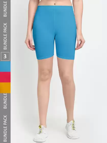 Women Pack Of 3 Sports Shorts - image 3